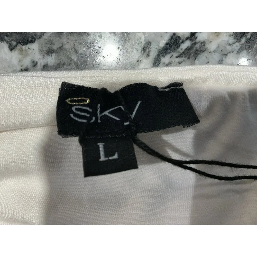 Sky Brand Maxi Dress Large Sleeveless Off White Lace Front NWT - Picture 6 of 9